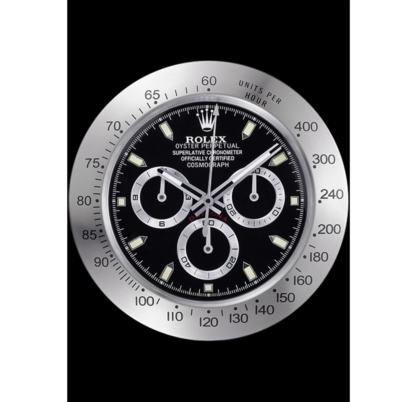 Aaa replica watch Cosmograph Rolex Clock Daytona Wall 621909 Silver-Black 0626